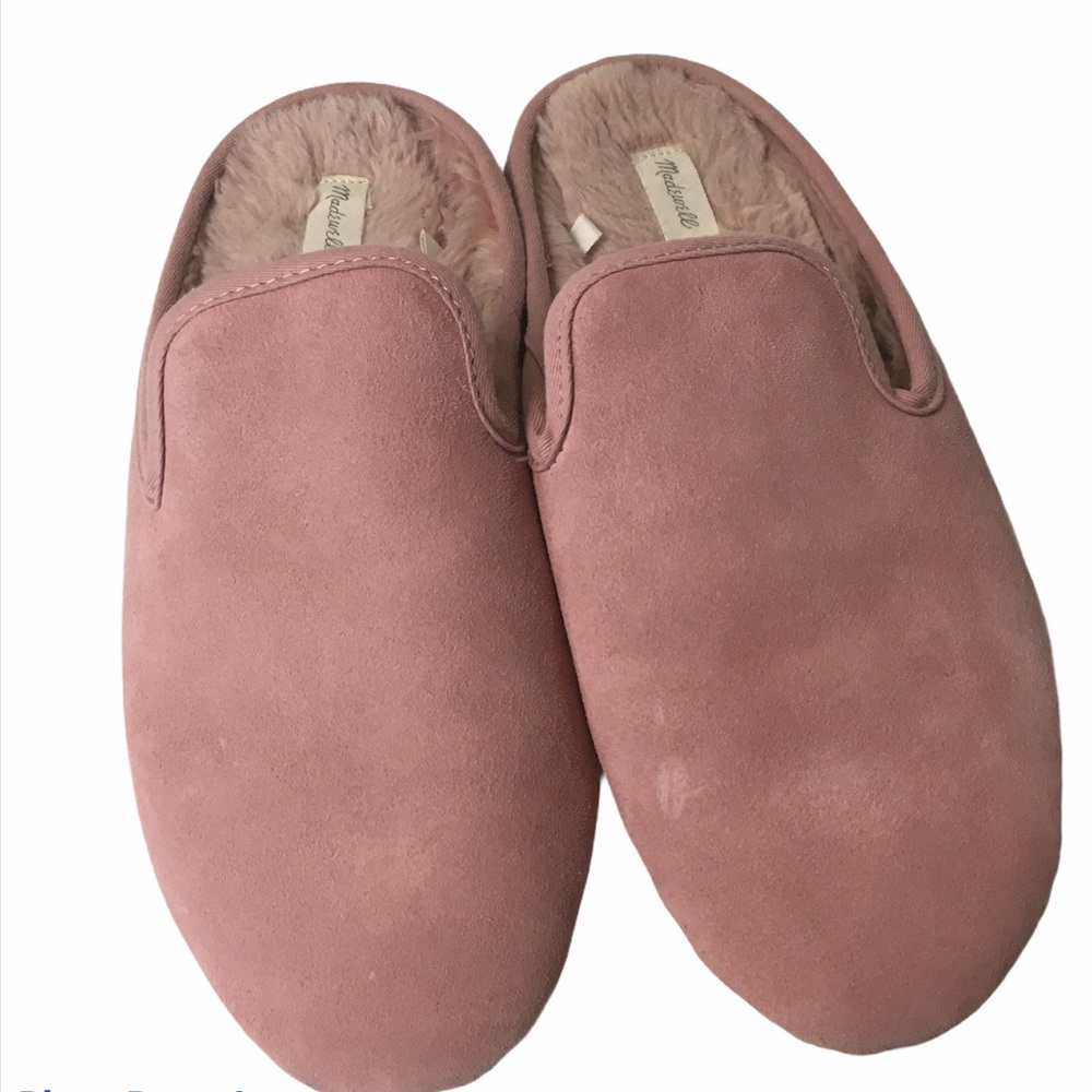 Madewell The Loafer Scuff Slippers pink sue